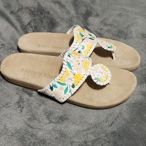 Jack Rogers Lemon Print Comfort Jacks Sandals